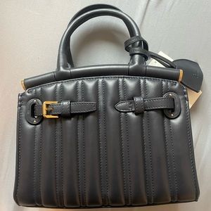 Ralph Lauren RL50 Mini Quilted Handbag Navy